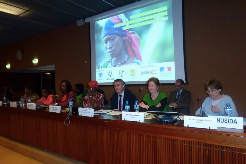 Panel composed by Julienne Lusenge, Minister of Justice of DRC, Minister of Gender and Child of DRC, Nyaradzayi Gumbonzvanda, Delphine Brun and Mariangela Simao